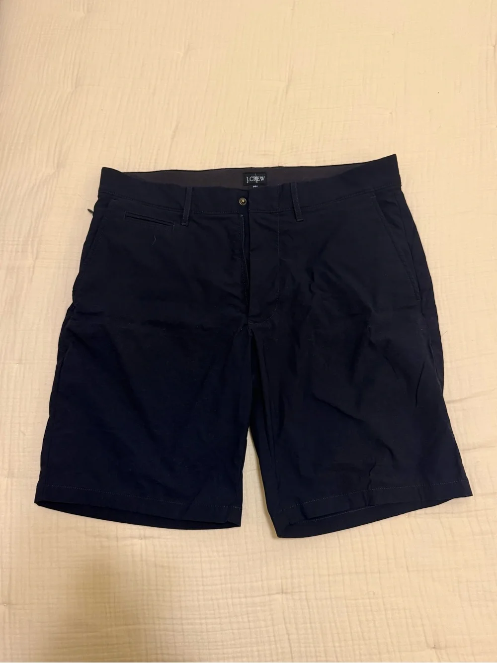 J. Crew Navy Flat Front Tech Shorts